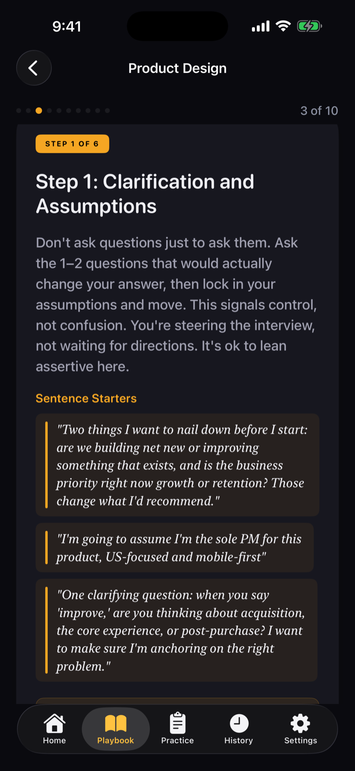 Playbook learning cards